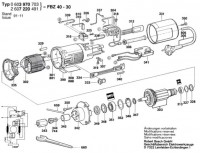 Bosch 0 603 970 703 Fbz 40-30 Cutting Drill Center 230 V / Eu Spare Parts